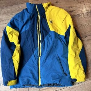 Spyder Blue and Yellow Color Block Jacket